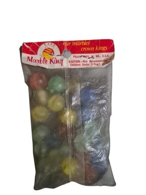 Vintage Collectable marbles manufactured by Marble King, 25 Count Unopened.